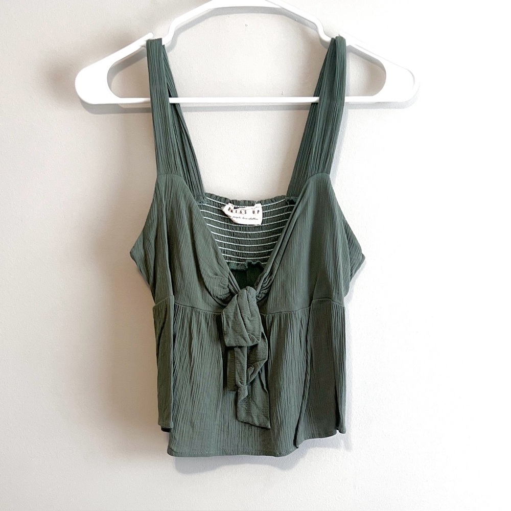 Dress Up Boutique Bow Front Crop Tank